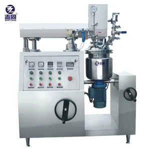 Vacuum Emulsifying Mixer Machine ZT-5L Vacuum Emulsifying Machine Cosmetic Cream Production Line Small Lotion Mixer Cosmetic Machine 5L Drying 50-3500 Rpm