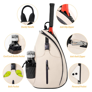 Sac à dos de pickleball de sport personnalisé de qualité supérieure sac de <span class=keywords><strong>raquette</strong></span> de support de pagaie d'épaule pour femmes pour une utilisation en salle de sport - Product Image 2