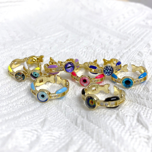 แหวนประดับอัญมณี,แหวนแก้วหลากสีทรงหยดน้ำตาปีศาจไม่เหมือนใคร - Product Image 3