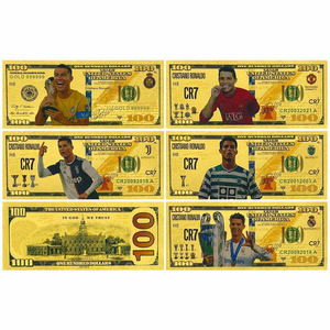 Set de Tarjetas Conmemorativas con Lámina Dorada de Leyendas <span class=keywords><strong>del</strong></span> Fútbol, Coleccionable para Fanáticos <span class=keywords><strong>del</strong></span> Deporte - Product Image 1