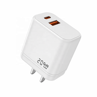 Adaptor USB C Cantell Wholesale 20W Pengisi Daya Cepat dengan QC3.0 Colokan US EU UK AU untuk iPhone Android Baru