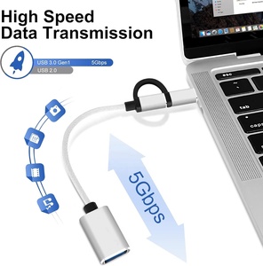 USB-кабель типа <span class=keywords><strong>C</strong></span> с несколькими устройствами 2-в-<span class=keywords><strong>1</strong></span> микро-USB-<span class=keywords><strong>3</strong></span>,0 преобразователь для передачи данных/флэш-накопителей/Мышей - Product Image 3