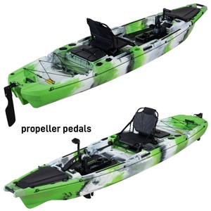 Nuevo Kayak <span class=keywords><strong>de</strong></span> Pesca Individual <span class=keywords><strong>de</strong></span> 12 Pies HDPE, Canoa Multi-Recreativa con Sistema <span class=keywords><strong>de</strong></span> Pedales o Motor para Uso al Aire Libre - Product Image 4