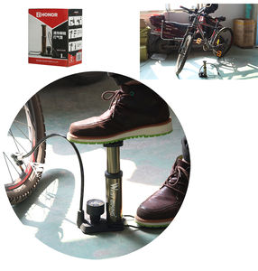 Mini pompe à Air Portable pour pneus de vélo, 160 PSI, Portable, pour le sol, avec jauge - Product Image 5