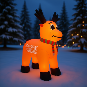 Reno Inflable Navideño de 196.9 Pulgadas, Decoración Navideña para Jardín, Material de PVC, Decoración con Luces LED, Unisex - Product Image 2