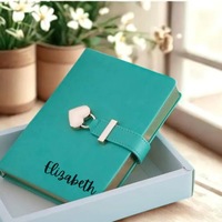 Journal en cuir rose mignon avec cadenas en forme de cœur, journal intime sécurisé avec serrure pour filles et femmes, carnet de voyage portable pour notes secrètes