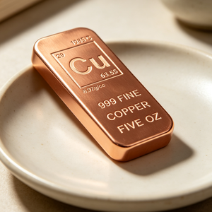 Barre de cuivre fin 999, 5 oz, forme carrée, non alliée, haute pureté, lingot métallique - Product Image 4