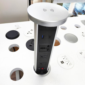 Prise <span class=keywords><strong>de</strong></span> courant rétractable avec interrupteur <span class=keywords><strong>LED</strong></span> USB-C, 80mm, pour la cuisine, le bureau, le bureau - Product Image 5