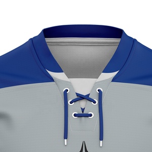 Maillot imprimé de haute qualité coupé et cousu broderie d'uniforme de hockey sur glace à lacets pour hommes - Product Image 2