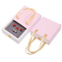 Boîte à bijoux simple personnalisée Everwin, doublure en coton, forme carrée, mini, portable, design personnalisé, ensemble de bijoux tendance