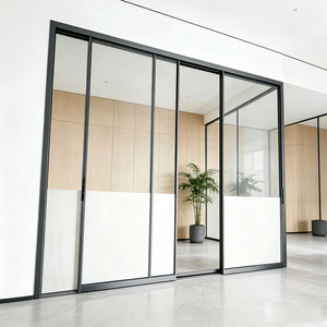 <span class=keywords><strong>Porte</strong></span> coulissante panoramique en verre à cadre ultra-fin en aluminium, isolation thermique pour séparations intérieures et extérieures <span class=keywords><strong>de</strong></span> bureau et cuisine - Product Image 2