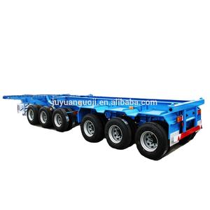 Aolong Trailer Tandem <span class=keywords><strong>Dolly</strong></span> 3 AS 20 Kaki, Container Interlink Truk Trailer Skeleton Super Link Semi Trailer - Product Image 5