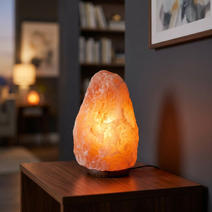 Lampe de sel de l'Himalaya Demaro de qualité supérieure, 1-2 kg, lumière de nuit rose naturelle, étanche, style féerique, sculptée à la main, personnalisable - Product Image 1