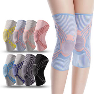 Genouillère de compression 7mm pour femmes et hommes pour le football, volley-ball, <span class=keywords><strong>handball</strong></span>, sport, genouillères avec ressort en gel - Product Image 3