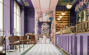 เฟอร์นิเจอร์ตกแต่งร้านกาแฟสมัยใหม่ ดีไซน์เคาน์เตอร์บาร์ RA10 เคาน์เตอร์บาร์กาแฟสำหรับขาย ตู้โชว์ร้านชานมไข่มุก - Product Image 4