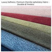 Tissu chenille tissé doux personnalisé pour la tapisserie de canapé, textile chenille de haute qualité et durable pour meubles et rideaux