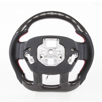 Volant de direction en fibre de carbone véritable avec LED couleur personnalisable et indicateur de vitesse pour Ford F150 Ranger Raptor 2015-2020 4 Runner