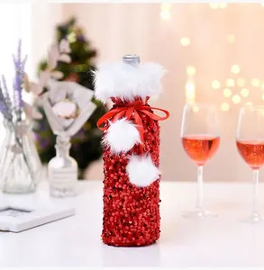 Dekorasi Natal Baru untuk Rumah Santa Claus Penutup Botol Anggur Snowman Stocking Hadiah Pemegang Xmas Navidad Dekorasi Tahun Baru