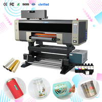 Impresora UV DTF de 60 cm con Lámina Dorada, 3/4 Cabezales Epson I3200-U1, Máquina de Impresión de Etiquetas de Cristal por Estampado en Caliente