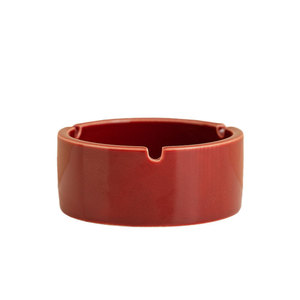 Cenicero de Cerámica Rojo Redondo Lavable para Hotel, Restaurante, Hogar y Oficina - Product Image 5