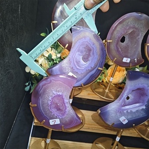 Cristallo <span class=keywords><strong>di</strong></span> Agata <span class=keywords><strong>Rosa</strong></span> Naturale all'Ingrosso, <span class=keywords><strong>Pietra</strong></span> Curativa a Forma <span class=keywords><strong>di</strong></span> <span class=keywords><strong>Luna</strong></span> per Decorazione Casa - Product Image 2