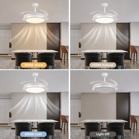 Ventilateur de plafond 42 pouces avec lumière LED 96W, télécommande à intensité variable, pour chambre, cuisine, salle à manger, salon, bureau à domicile, multi-scènes