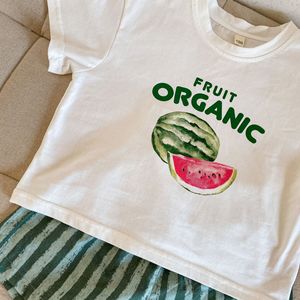 儿童夏季衣服套装男童纯棉条纹T恤短裤2件套可爱女童背带裙兄弟姐妹装 - Product Image 5