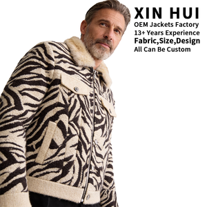 Chaqueta Bomber de Invierno Personalizada para Hombre, de Piel Sintética de Lujo, con Cuello Alto, Impermeable, Resistente al Viento, Ecológica, Venta al por Mayor de Fábrica - Product Image 2