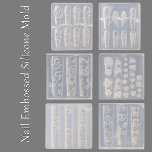 Moldes de silicona 3D para uñas, 18 estilos, patrón navideño, molde para tallar, para decoración de uñas DIY, herramienta de manicura - Product Image 1