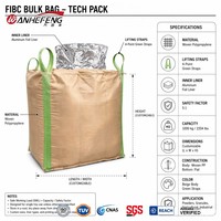 Sac Big Bag FIBC de 1500 kg avec doublure en aluminium pour l'emballage de poudres chimiques résistantes à l'humidité
