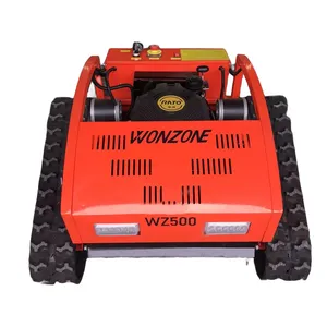Factory EURO5 EPA Remote Control petrol Lawn Mower RC Grass Cutter lawn mower parts with Multifunction Shovel Bulldozer