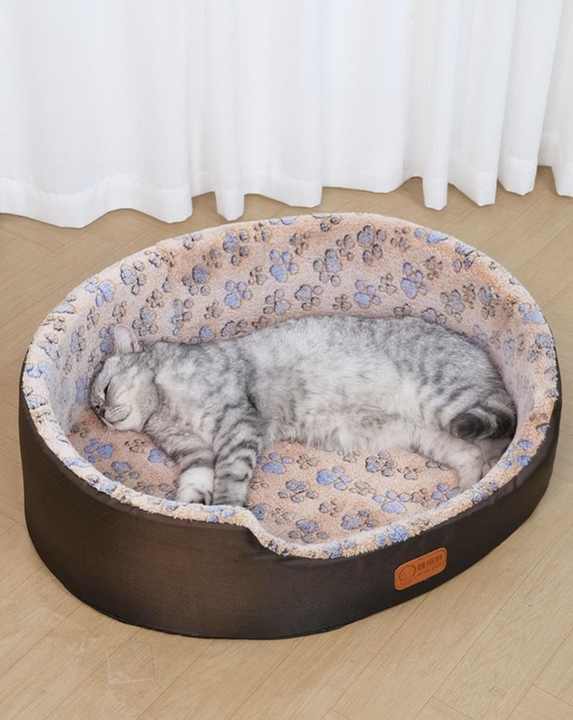 Comfortable Dutch Velvet Dog Bed High Quality Foam Multicolor Warm