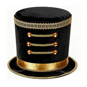 Nuevo Sombrero de Copa de Terciopelo Dorado de la Serie Navidad y Halloween, Estilo Circo, Carnaval y Cascanueces - Product Image 6