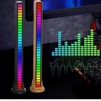 Barre lumineuse LED 12V en aluminium à 32 bits, capteur de spectre audio RGB, contrôle vocal, musique, rythme lumineux, ambiance, nouveau