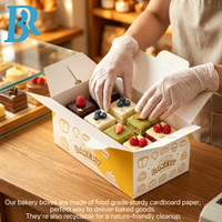 Emballages personnalisés pour gâteaux au levain à la cannelle de qualité alimentaire, boîtes à gâteaux roulés, boîtes de boulangerie, boîtes à croissants, boîtes à biscuits, boîtes à pain avec poignées