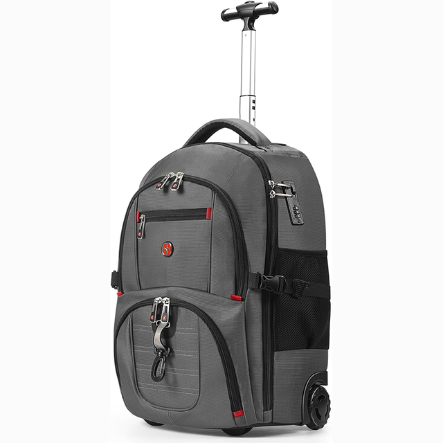 Waterproof Sport Travel Large Capacity Camera Video Roller Bag with Wheels Trolley Lightweight Durable Camera Backpack