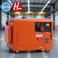 Groupe électrogène diesel industriel super silencieux ShanHua DH9500, refroidi par air, 5KW 6KW 7.5KW, démarrage électrique, ATS, 50 60Hz
