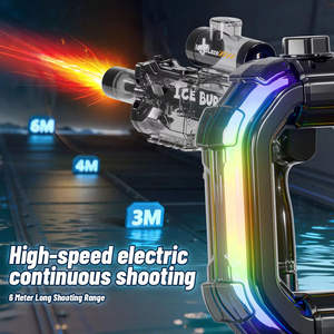 ปืนฉีดน้ำไฟฟ้ารุ่นใหม่ พร้อมไฟฉาย ความจุขนาดใหญ่ พลังแรง ยิงไกล ของเล่นฉีดน้ำสำหรับเด็ก เล่นสนุกกลางแจ้ง ชายหาด ฤดูร้อน - Product Image 5