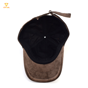 Tùy chỉnh màu nâu Trucker lưới mũ cong vành cao hồ sơ 6 Bảng điều chỉnh không có cấu trúc da lộn cho thời trang Y2K phong cách cho đi xe đạp - Product Image 3