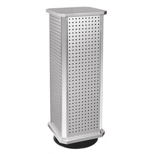 Espositore Girevole per Portachiavi 67cm in Metallo con Pannello Forato per Pubblicità e Uso in Negozio, Adesivo Logo Personalizzabile - Product Image 2