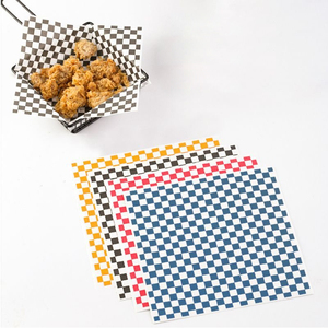 12*12 inch Màu đỏ rô Deli bọc giấy sáp tờ tráng PE cho thực phẩm như bánh sandwich bánh mì kẹp thịt lót Cookie bánh mì Sushi wrapper - Product Image 5