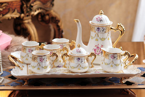 Discount European Luxury Flower Pattern Phnom Penh Ceramic <b>Tea</b> <b>Set</b> - Product Image 3