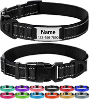 Hiphop Pet Vente Chaude Réfléchissant Respirant Nylon Collier De Chien Réglable Doux Rembourré Colliers De Sécurité pour Petit Grand Chien Chats