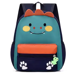 Tas anak ransel logo kustom dengan anak-anak tas kanvas hewan lucu pabrik tas sekolah anak