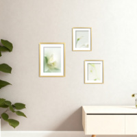 Cadre photo en PVC durable, simple, à fixer au mur, pour affiches encadrées, décoration murale, vente en gros