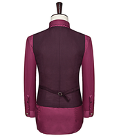 Gilet Unisexe en Laine Respirante de Bonne Qualité, Uniforme de Restaurant Formel, Vêtement d'Extérieur Printemps Homme/Femme avec Boutons Décoratifs Rouge/Bleu