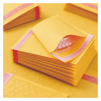 091 Enveloppes à bulles en papier kraft jaune ; Emballage rembourré épaissi, mousse pour la protection contre les chocs et les impacts ; Housses de protection pour téléphone