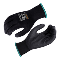 Gants de travail et de jardinage XINGYU en nylon 15 jauges, enduits de nitrile sablé noir, personnalisables avec logo