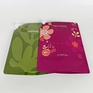 บรรจุภัณฑ์อลูมิเนียมพิมพ์ลายตามสั่ง สำหรับของเหลว ขนาด 1 ลิตร แชมพู 7.8 ออนซ์  แบบเติมได้พร้อมจุก - Product Image 3