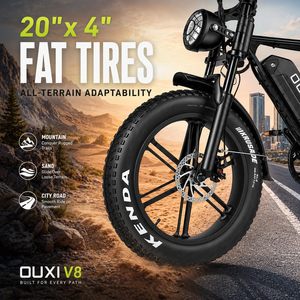 DD DD45 <b>Electric</b> Bike 20 Inch Fat Tire 500W Rear <b>Hub</b> Motor 48V Lithium Battery Adult City E-Bike Hydraulic Disc Brakes 12-Speed - Product Image 6